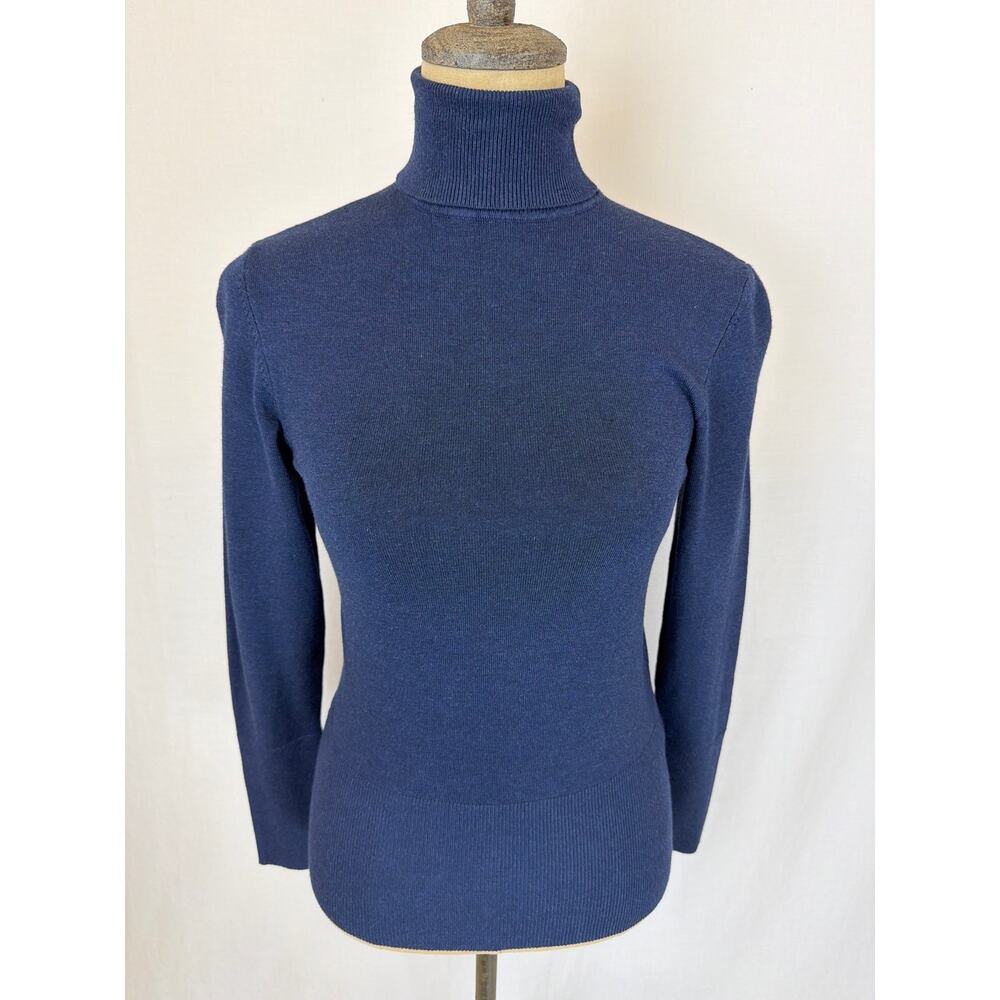 NWT Soya Concept Blue Turtleneck Sweater Size XL #0444